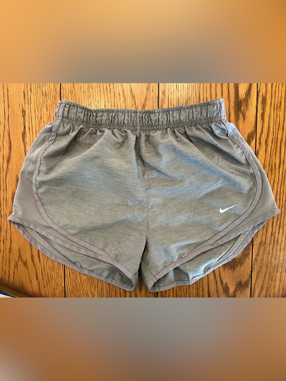 Nike Women's Athletic Shorts - Gray with Lavender Trim
